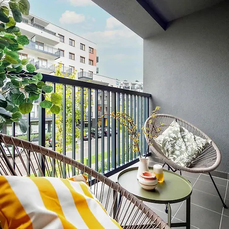 Apartment Stylish In With Parking, Bathtub, Balcony, And Desk By Renters Warsaw